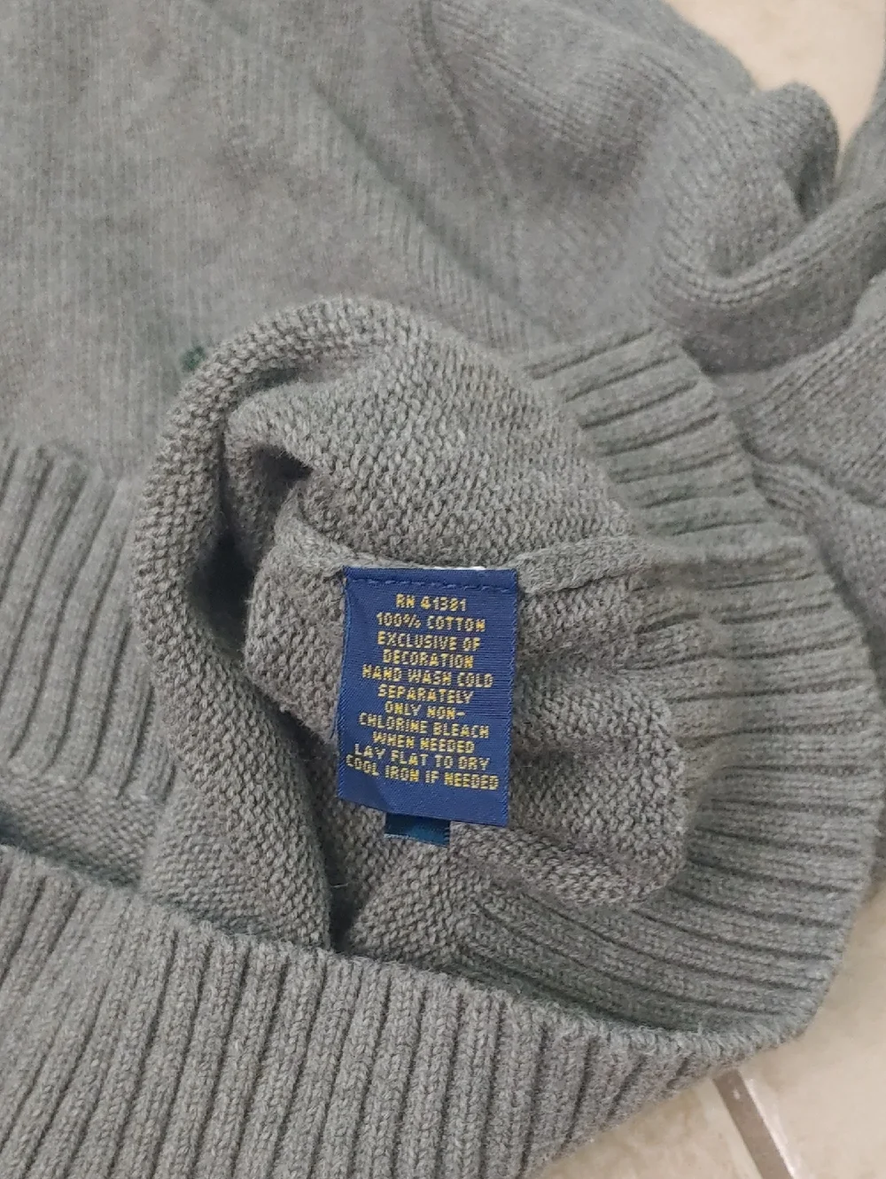 Polo Ralph Lauren Gray Quarter Zip Sweater Men's Size M